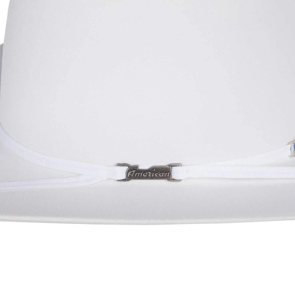 American Hats AHC 6X White 2 Cord White Band 4 1/4in. Brim Felt Hat - Image 2