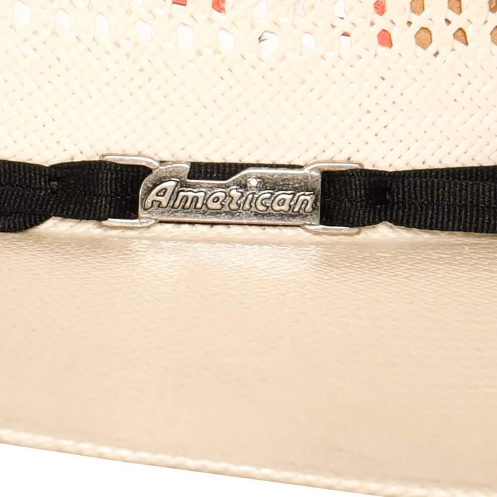 American Hats Triple Fancy Vented Ivory 5in. Brim Straw Hat - Image 4