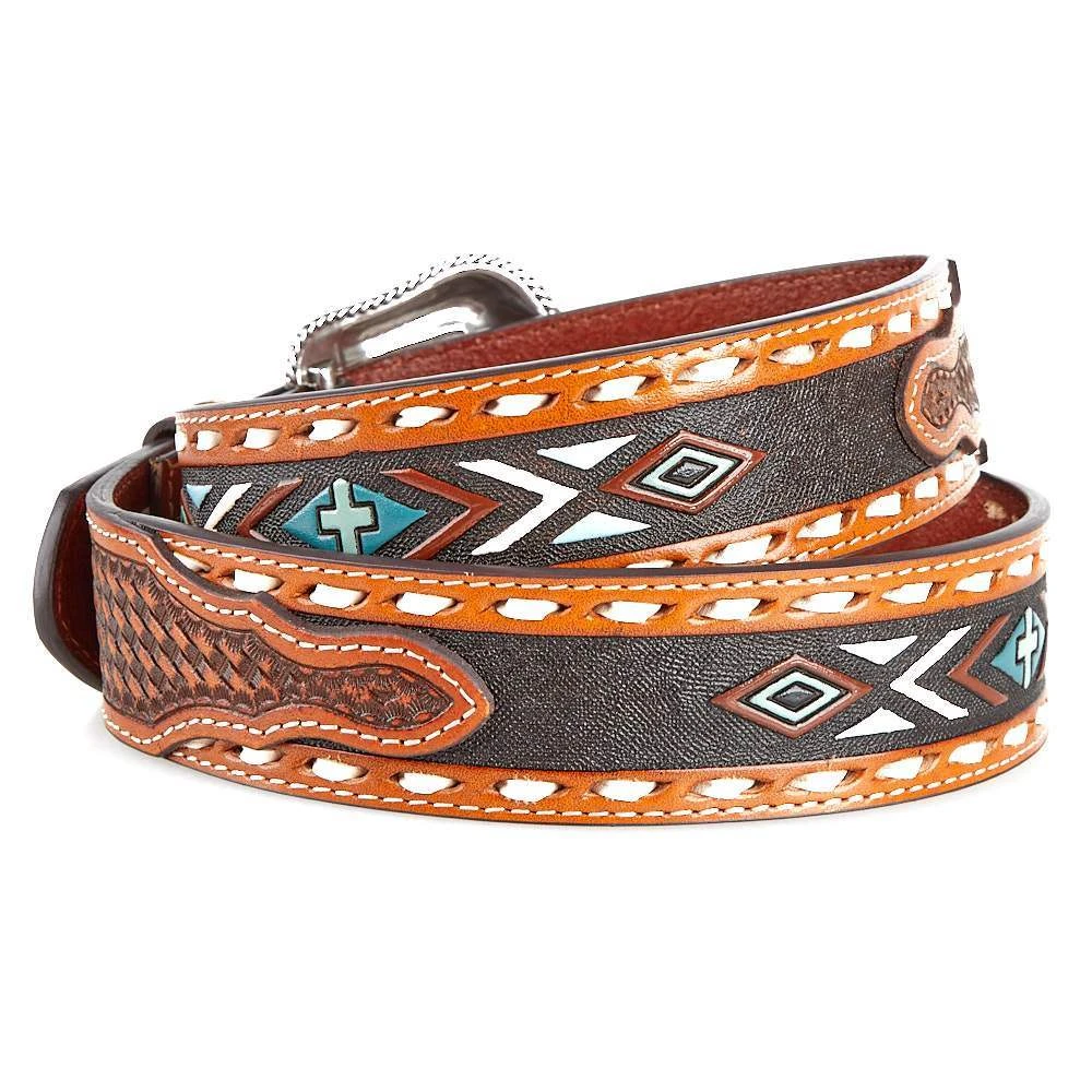 Gem Dandy Accessories Men's Roper Navajo Design Belt - Image 2