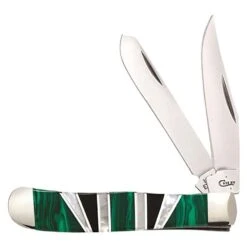 Case Exotic Green Malachite Mini Trapper Knife