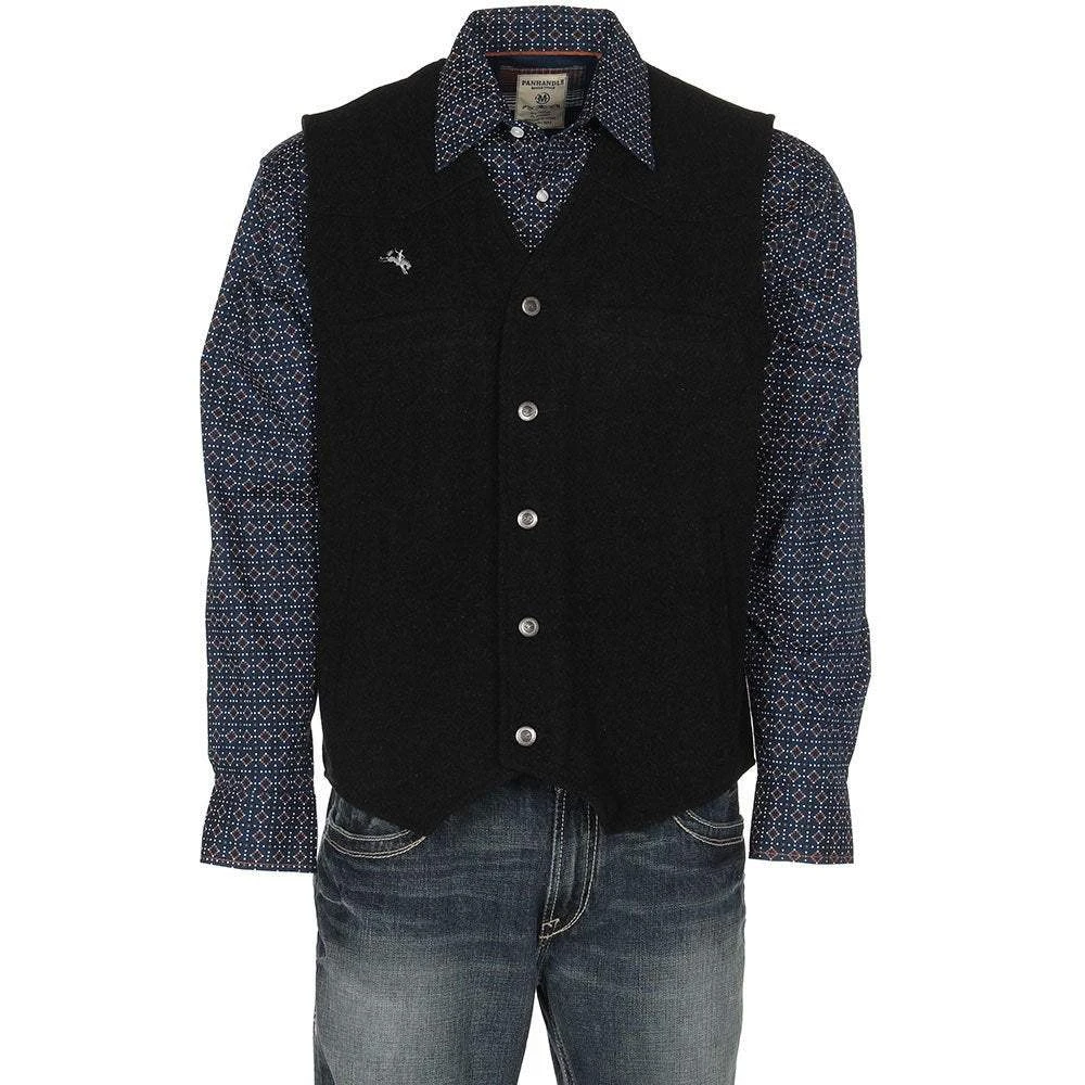Wyoming Traders Men's Black Wyoming Wool Vest