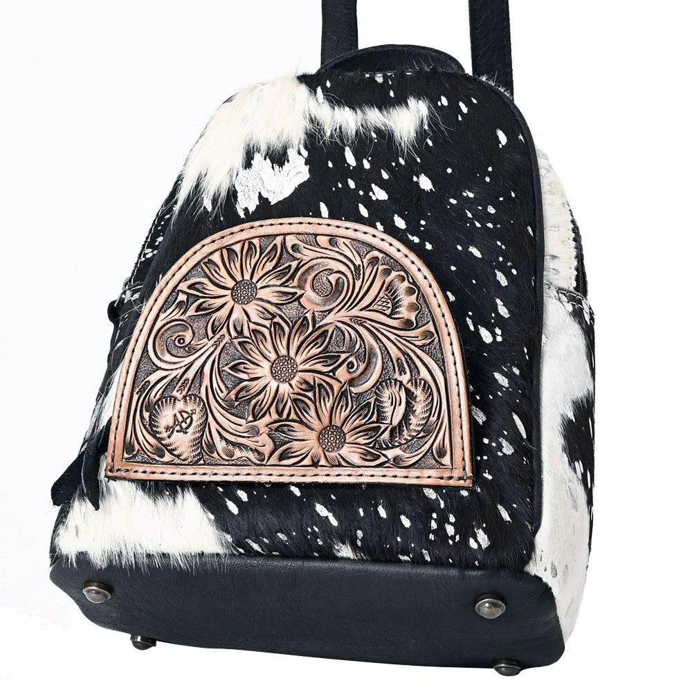 American Darling Small Hair-On Hide Convertible Concealed Carry Backpack Purse - Image 4