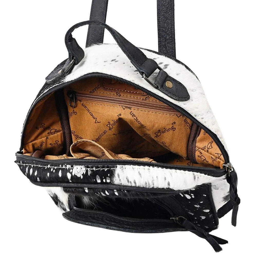 American Darling Small Hair-On Hide Convertible Concealed Carry Backpack Purse - Image 5