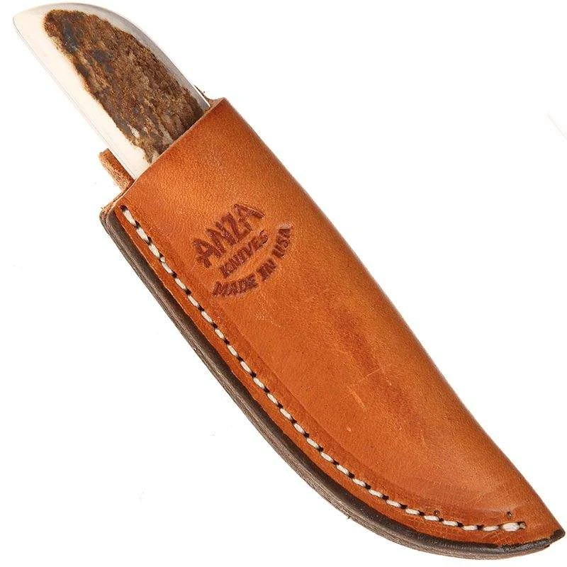 Anza Small Clip Point Knife With Elk Handle - Image 3
