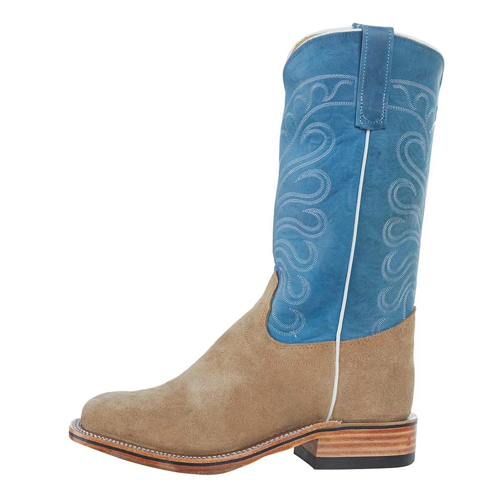 Olathe Boot Company Men's Mesquite Beeswax Reverse Roughout Cowboy Boot - Image 3