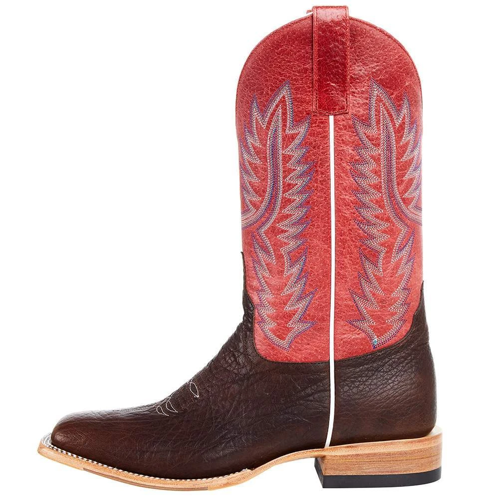 Horsepower Boots Men`s HP Top Hand Brown Shrunken Shoulder 13` Red Sinsation Top Boot - Image 4