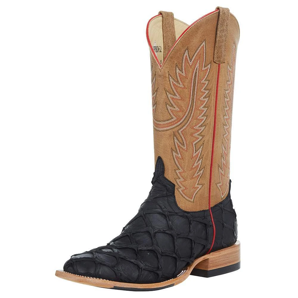 Horsepower Boots Men's Top Hand Black Matte Big Bass 13in. Tan Sinsation Top Boot - Image 2