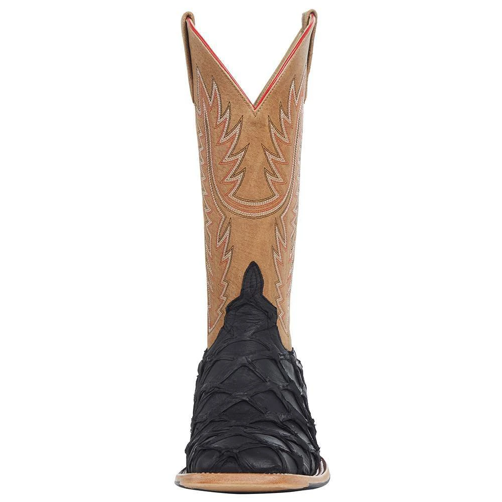 Horsepower Boots Men's Top Hand Black Matte Big Bass 13in. Tan Sinsation Top Boot - Image 3
