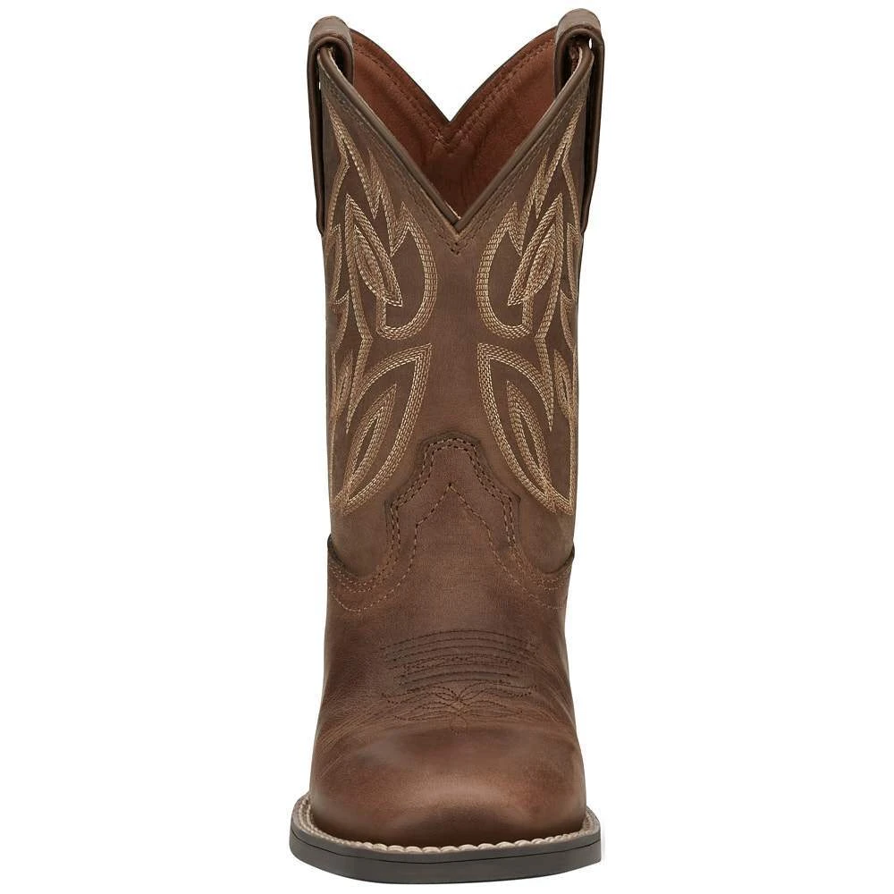 Justin Boots Youth Canter Junior Dusky Brown Kids Cowboy Boots - Image 2