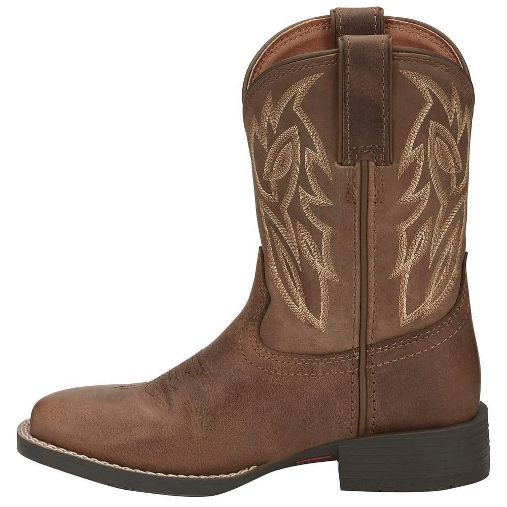Justin Boots Youth Canter Junior Dusky Brown Kids Cowboy Boots - Image 3