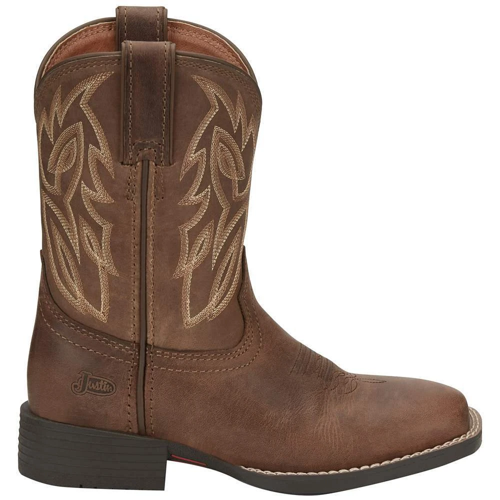 Justin Boots Youth Canter Junior Dusky Brown Kids Cowboy Boots - Image 4
