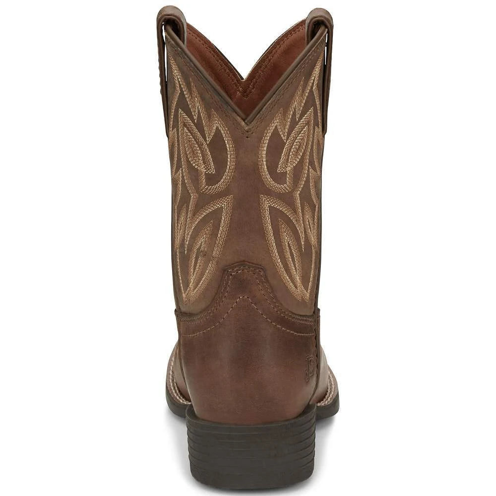 Justin Boots Youth Canter Junior Dusky Brown Kids Cowboy Boots - Image 5