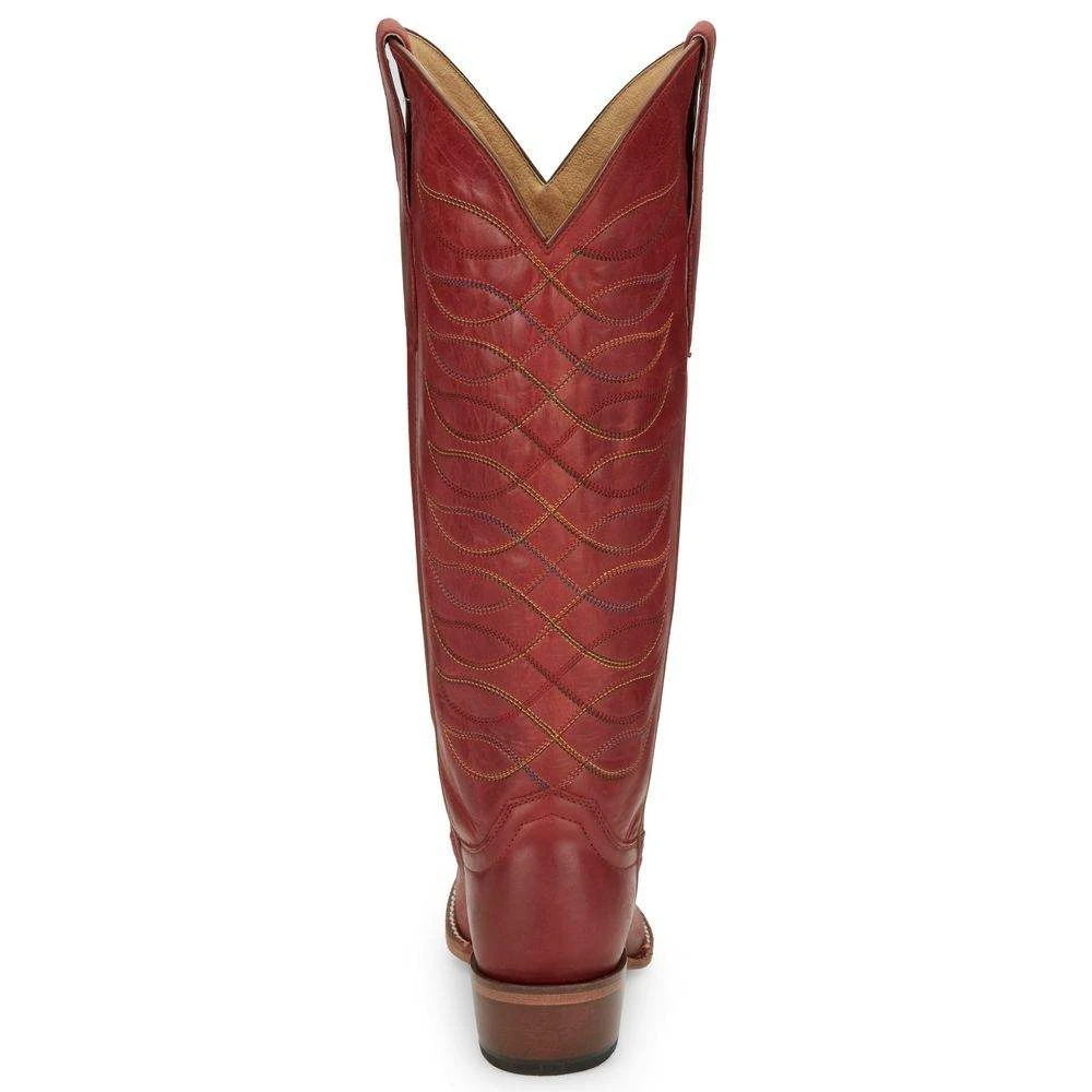 Justin Boots Women's Vintage Whitley Red 15 In Top Round Toe Cowgirl Boot - Image 4