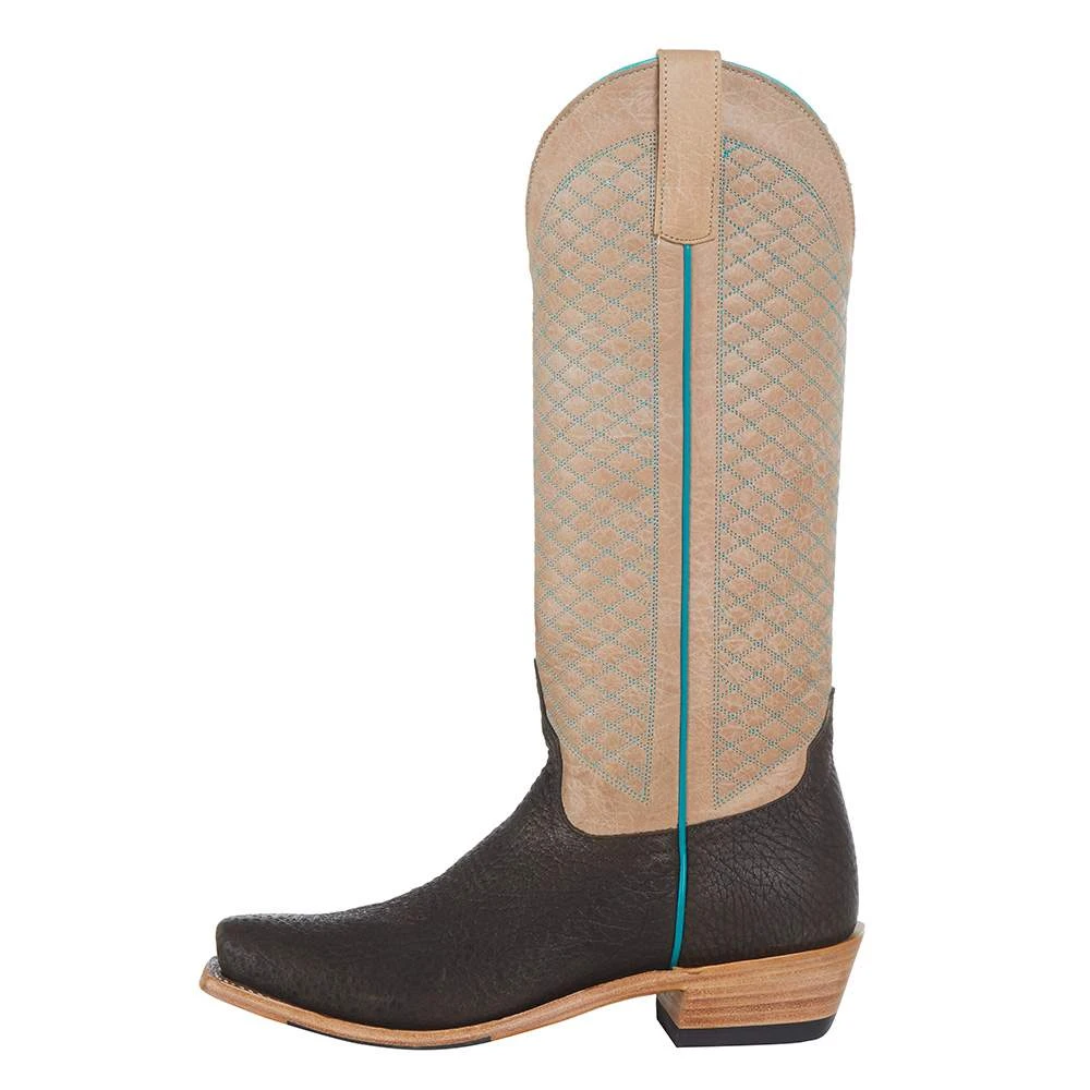 Macie Bean Womens Top Hand Shrunken Grey W/Tan Top Boot - Image 3