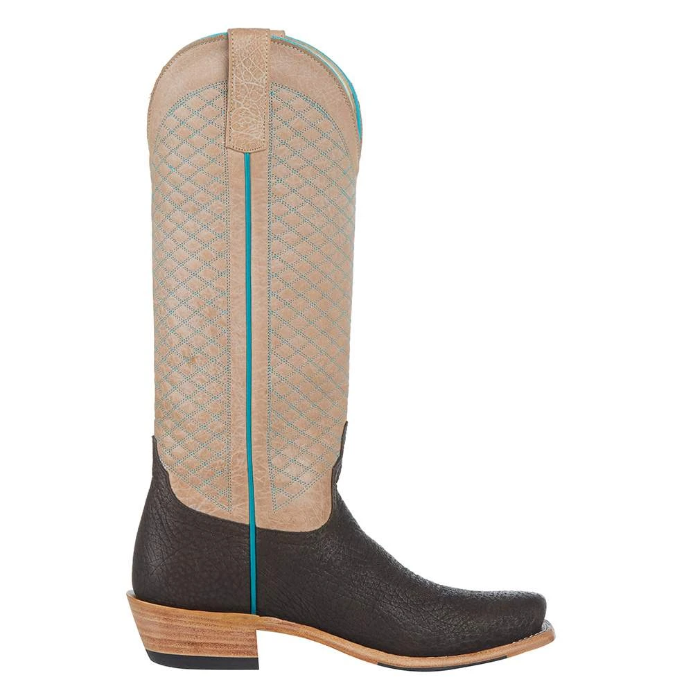 Macie Bean Womens Top Hand Shrunken Grey W/Tan Top Boot - Image 5