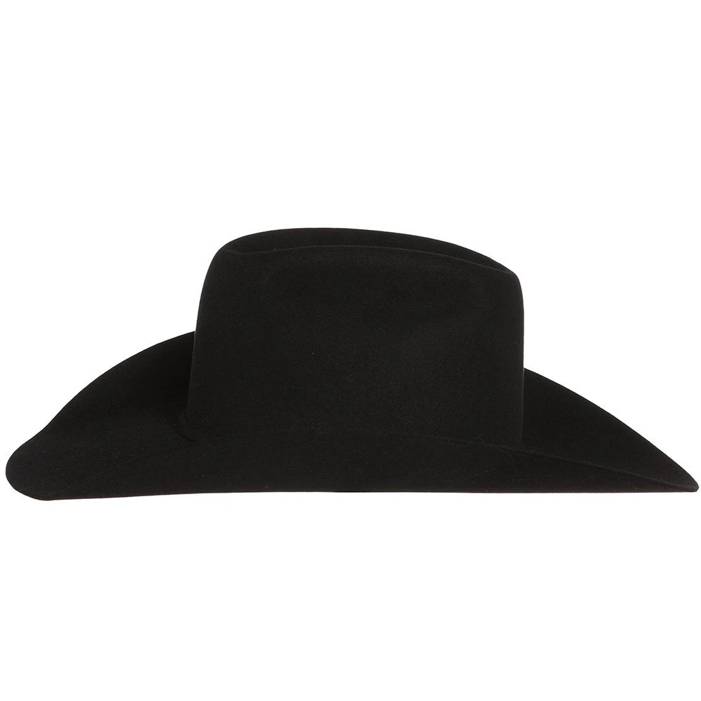 Rodeo King 5X Black Open Crown Felt Cowboy Hat - Image 3