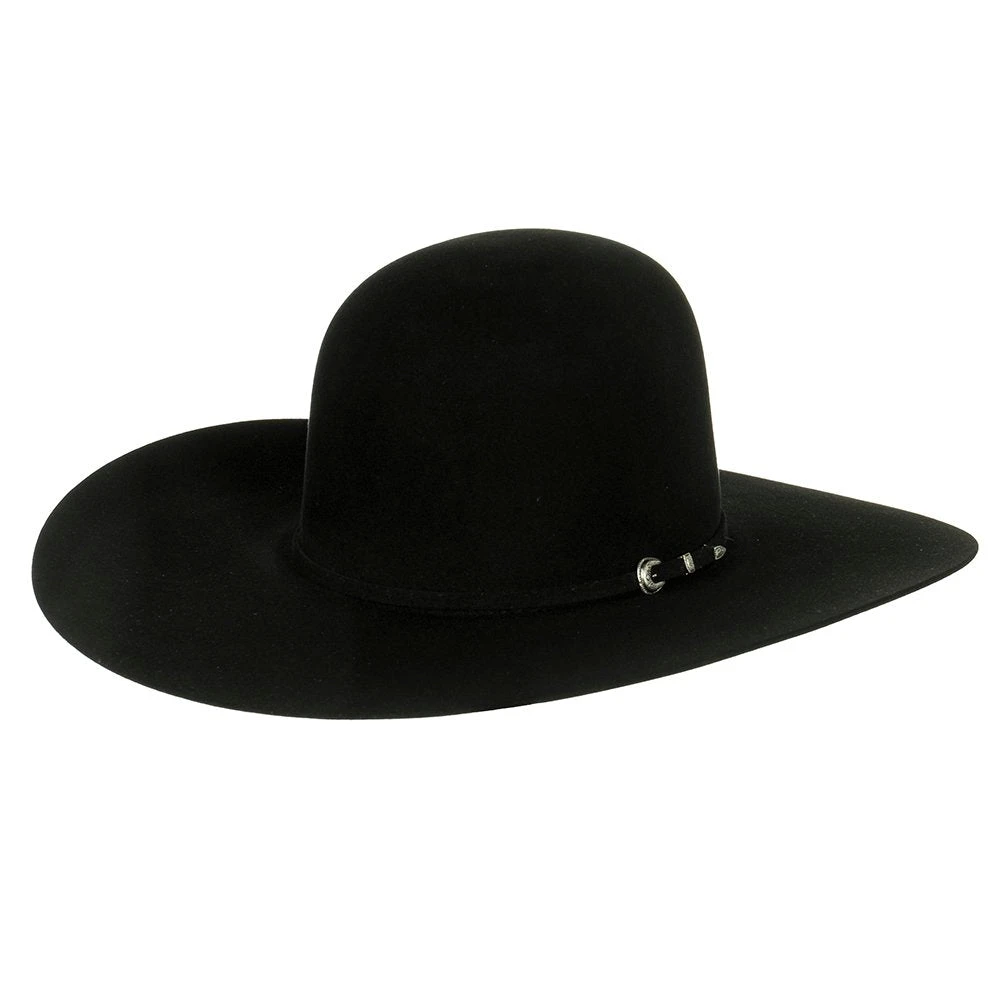 Rodeo King 5X Black Open Crown Felt Cowboy Hat - Image 5