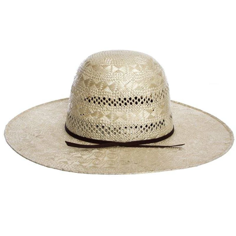 Rodeo King Rami Open Crown 4-1/2in. Brim Straw Cowboy Hat - Image 2