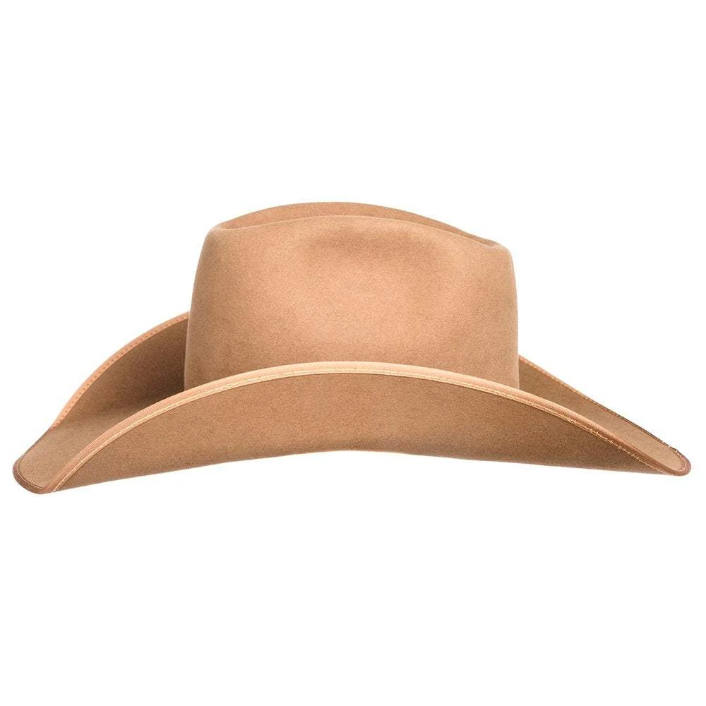 Rodeo King 7X Pecan/Bean Belly Bound Edge 4-1/2 Brim Open Crown Felt Cowboy Hat - Image 3