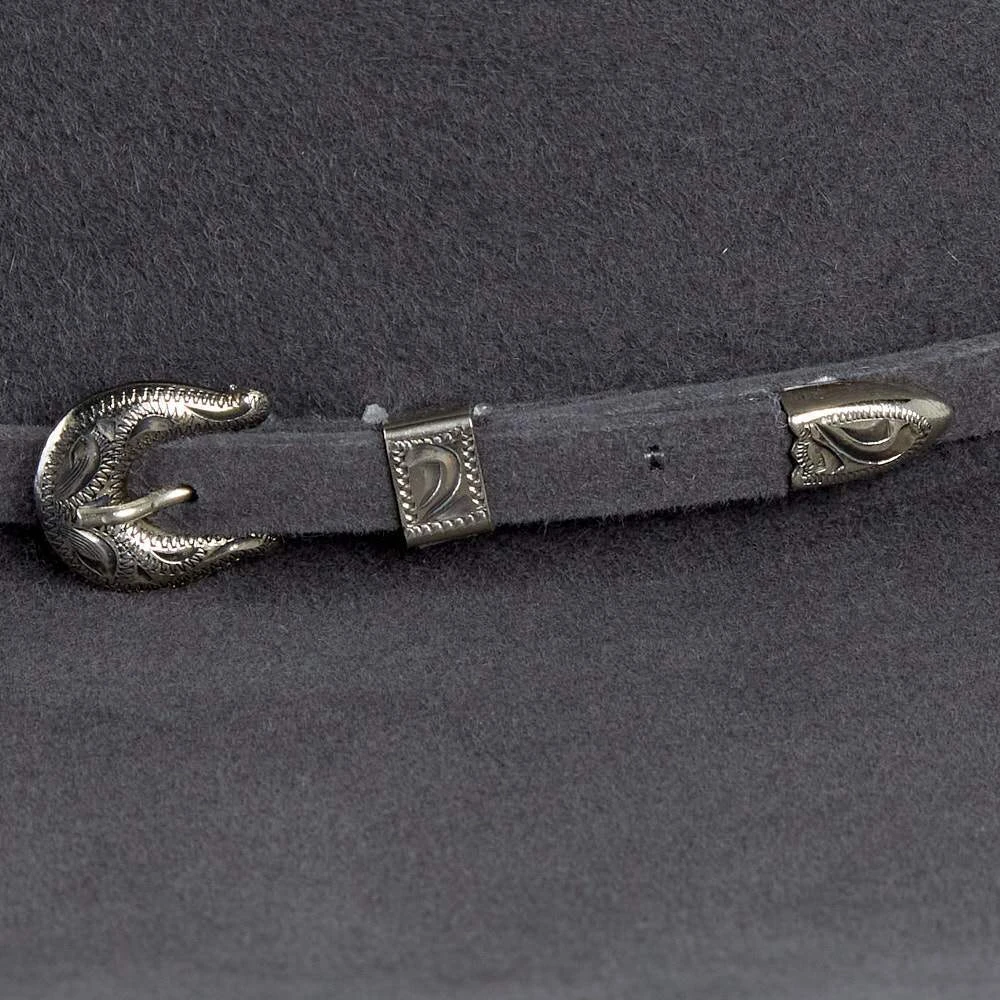 Rodeo King 10X Slate 4 1/2in. Self Band Open Crown Felt Cowboy Hat - Image 2