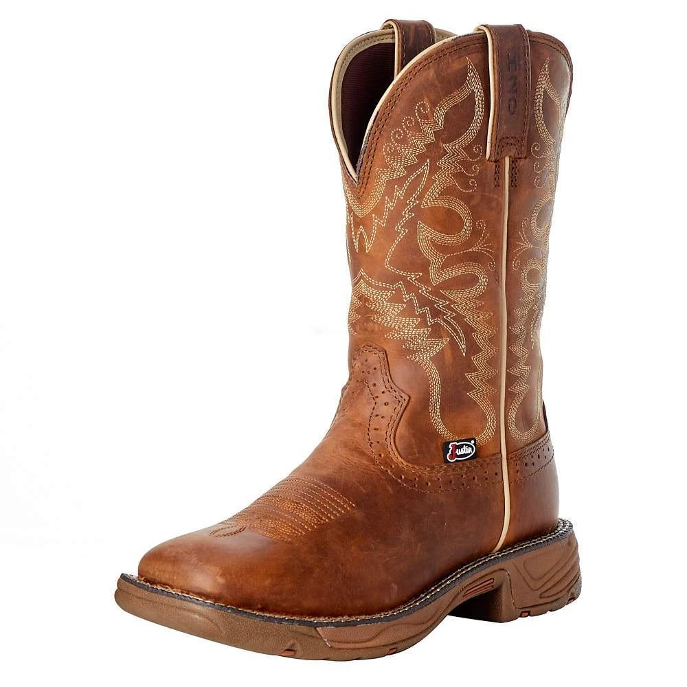 Justin Boots Women's Stampede Rush Tan Waterproof Soft Toe Work Boot - Image 2