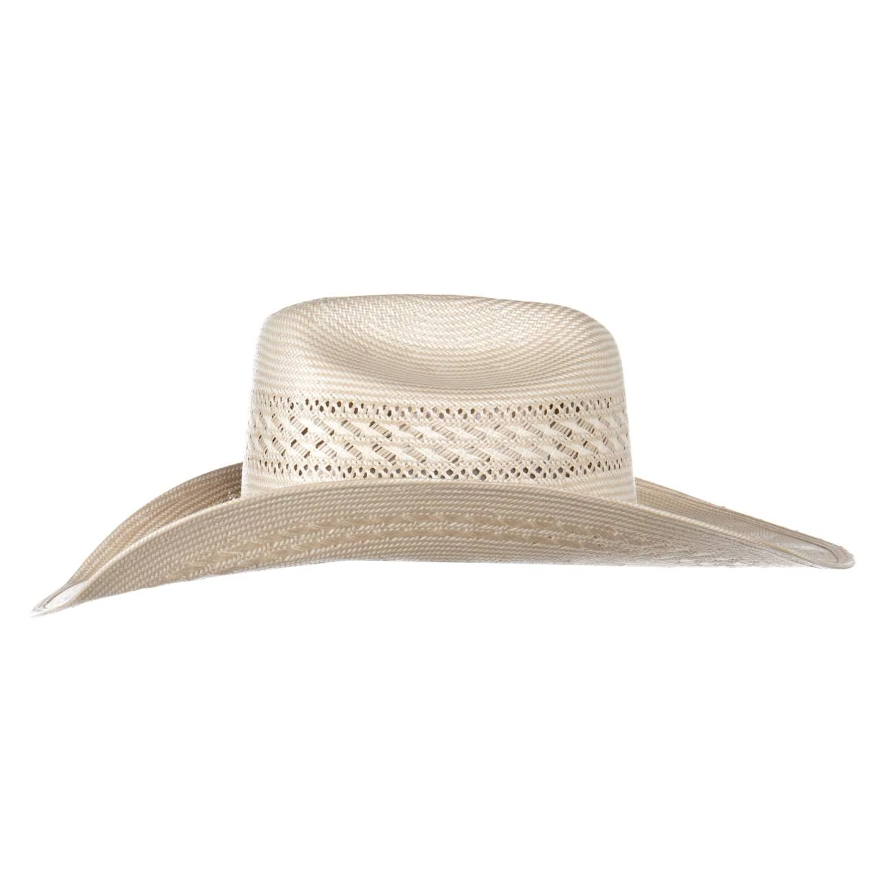 American Hats AHC Tuf Cooper 8810 4 1/4in. Brim Rancher Crease Straw Cowboy Hat - Image 3