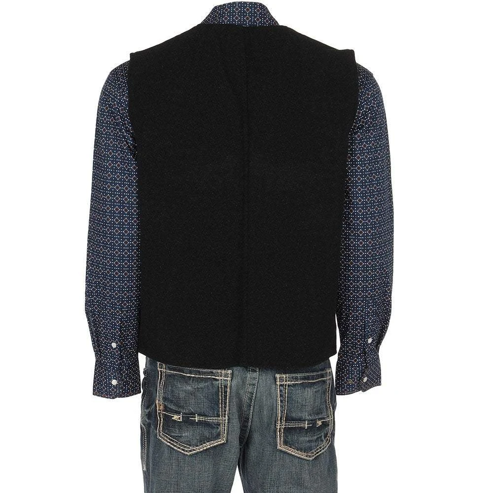 Wyoming Traders Men's Black Wyoming Wool Vest - Image 3