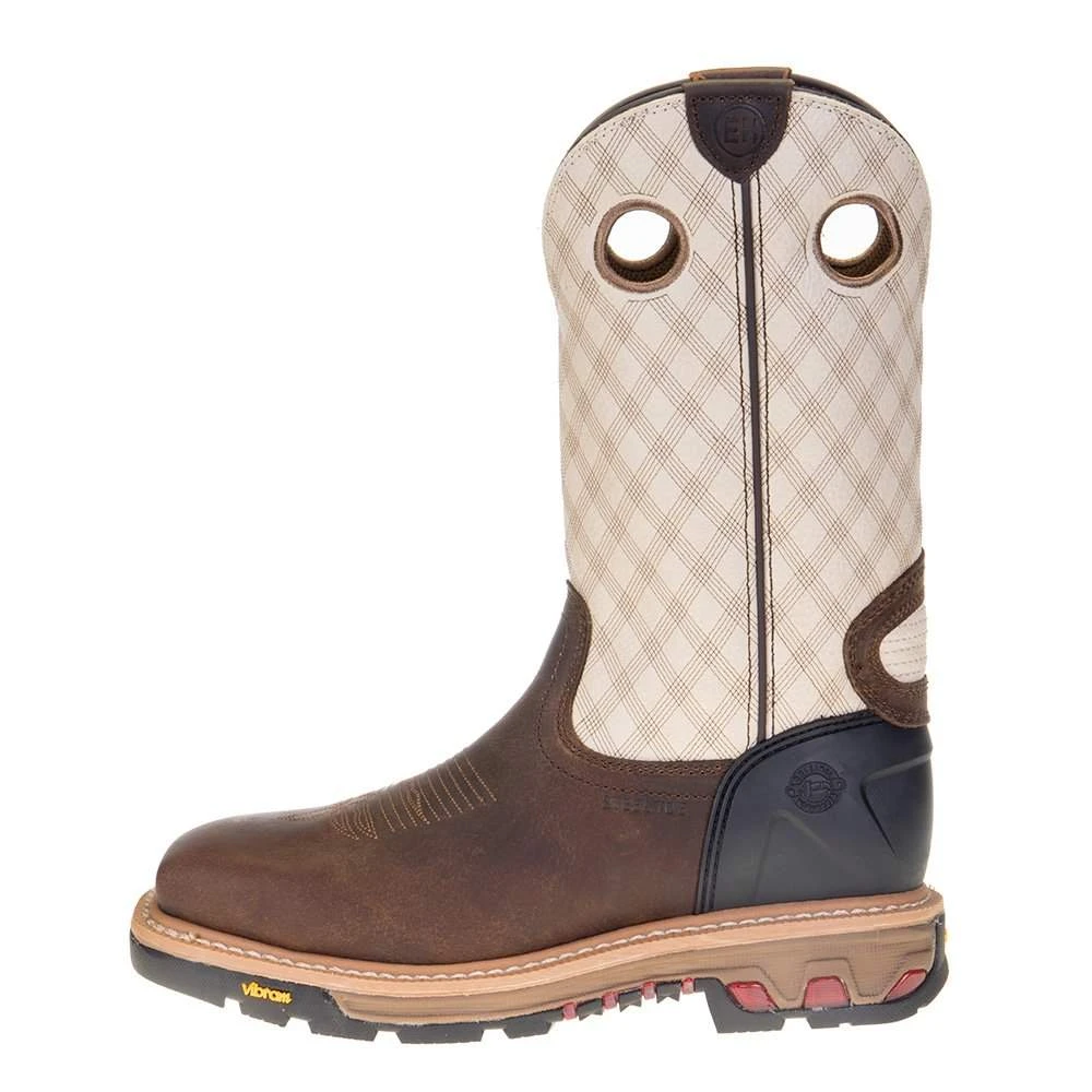 Justin Boots Men's Justin Commander Roughneck Brown 12in. Tan Top Steel Toe Work Boot - Image 3