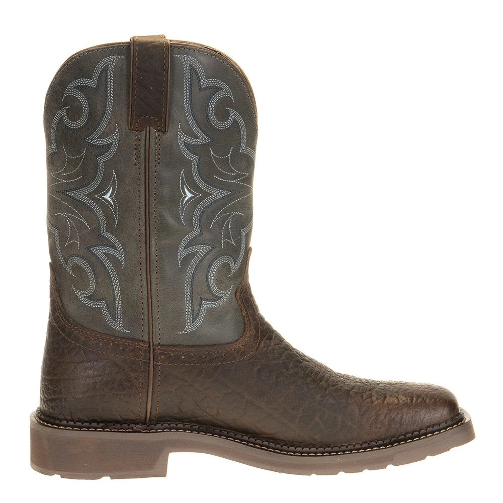 Justin Boots Men's Stampede H20 Amarillo 11in. Slate Embossed Top Soft Toe Work Boot - Image 5