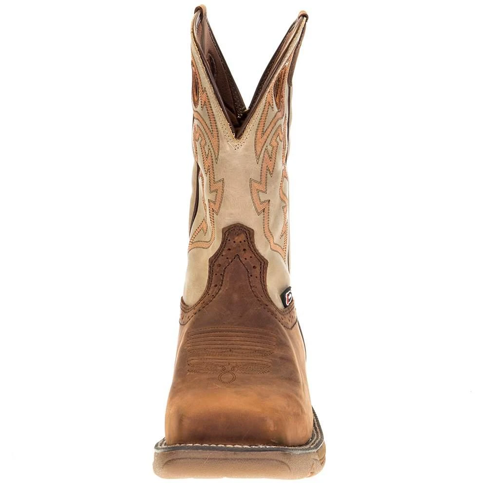 Justin Boots Men's Justin Stampede Rush Rust 11in. Cream Maldova Top Comp Toe Work Boot - Image 2